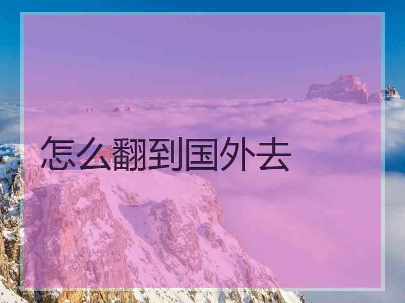 怎么翻到国外去